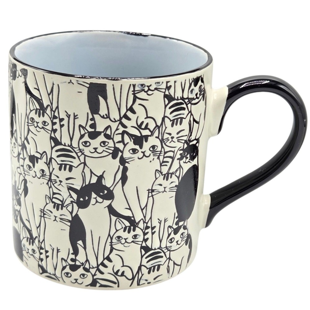 Spectrum Designz Cats Embossed Ceramic Coffee Mug 16oz